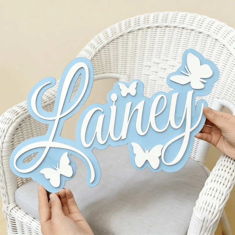 Baby Nursery Decorations - Placa Personalizada com Nome de Bebê,