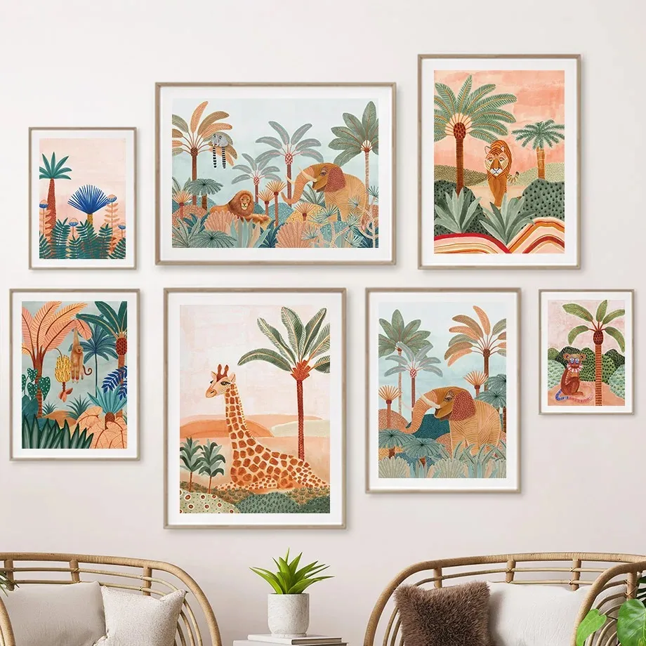 Baby Nursery Tree - Pôster de Pintura em Tela com