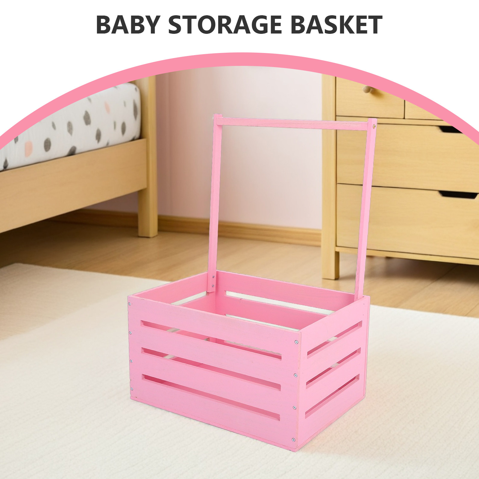 Baby Nursery Laundry Basket - Cesta de Armazenamento de Roupas de