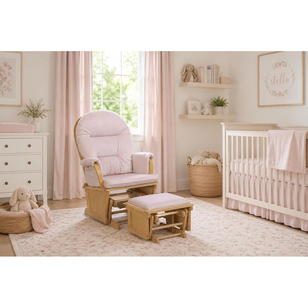 Baby Nursery Glider - Cadeira de Balanço Madison com Puff,