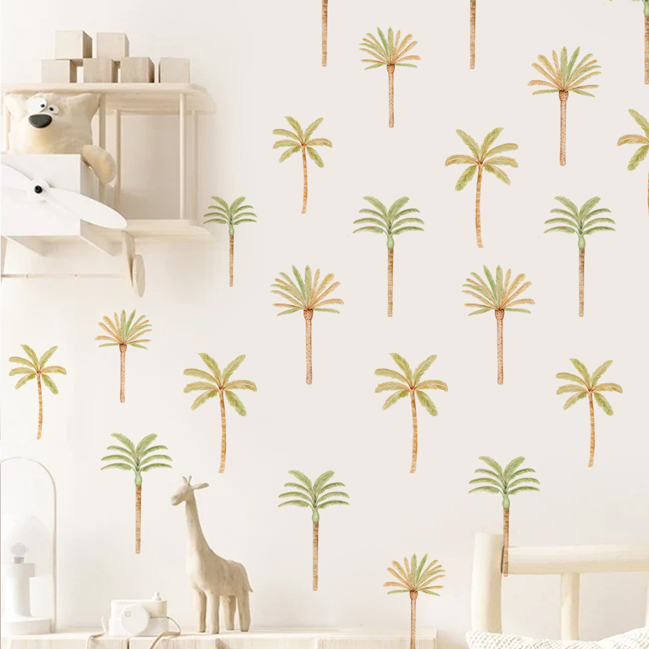 Boho coqueiro palmeira adesivo - Baby Nursery Tree avaliação e preço