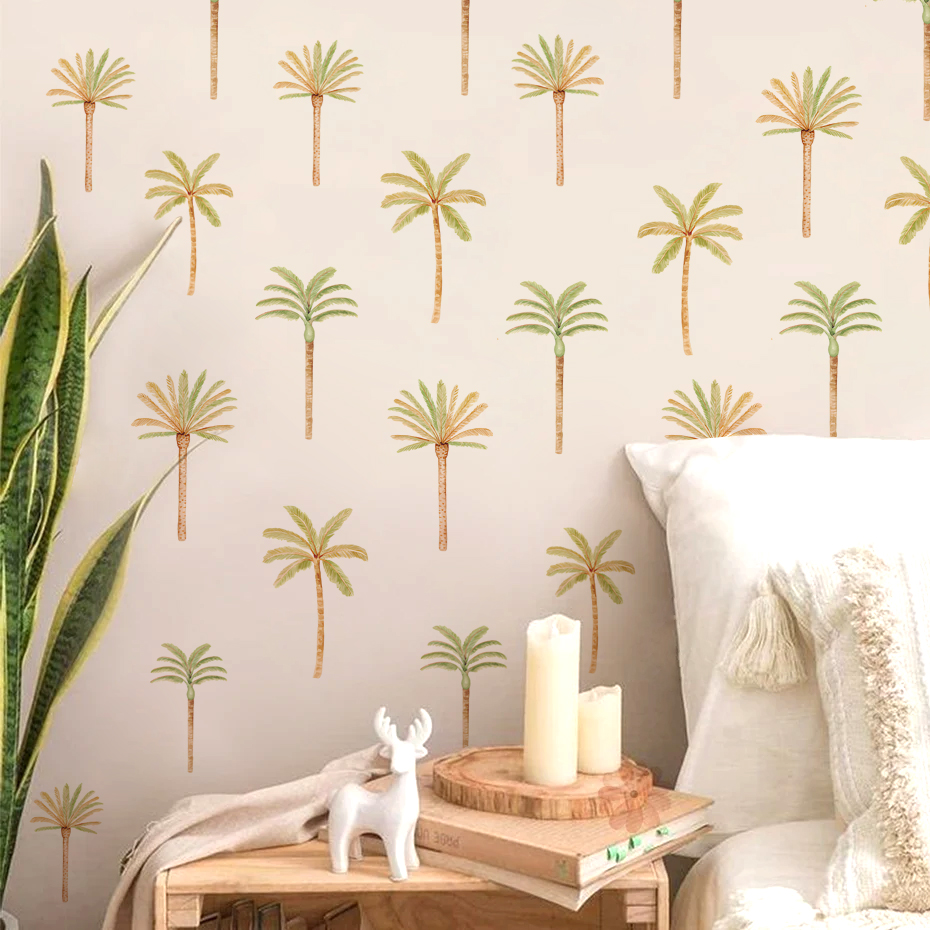 Boho coqueiro palmeira adesivo - Baby Nursery Tree avaliação e preço