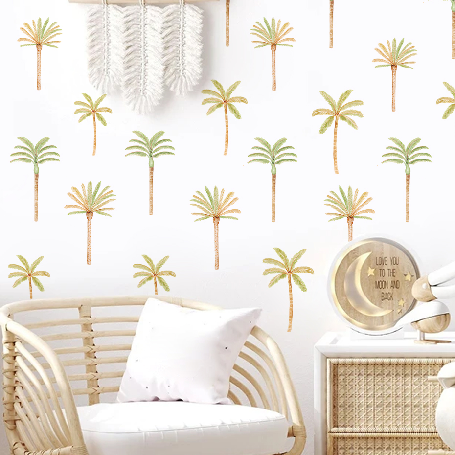 Boho coqueiro palmeira adesivo - Baby Nursery Tree avaliação e preço
