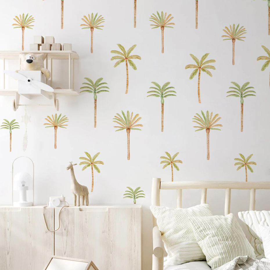Boho coqueiro palmeira adesivo - Baby Nursery Tree avaliação e preço