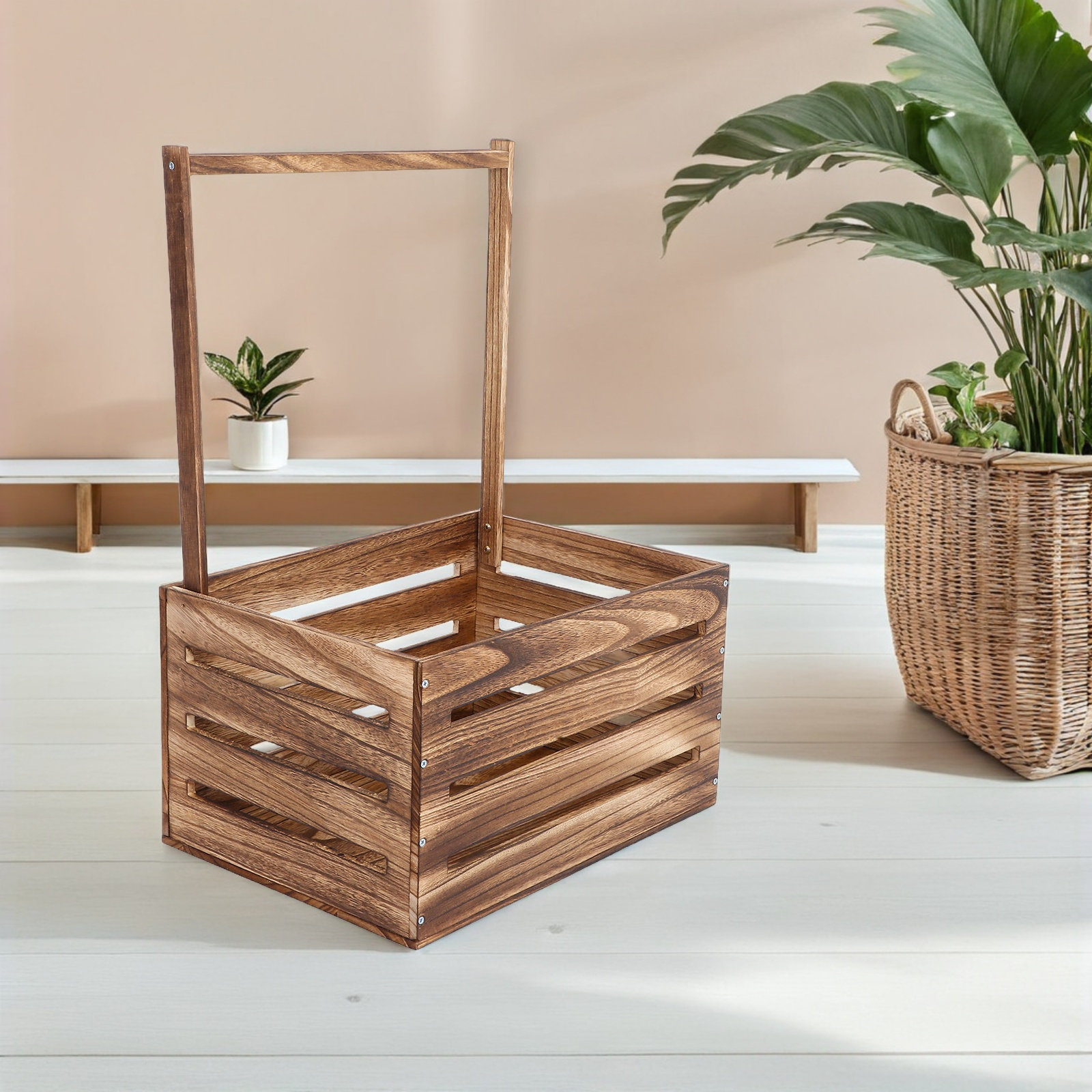 Cesta de Madeira Natural para  - Baby Nursery Laundry Basket avaliação e preço