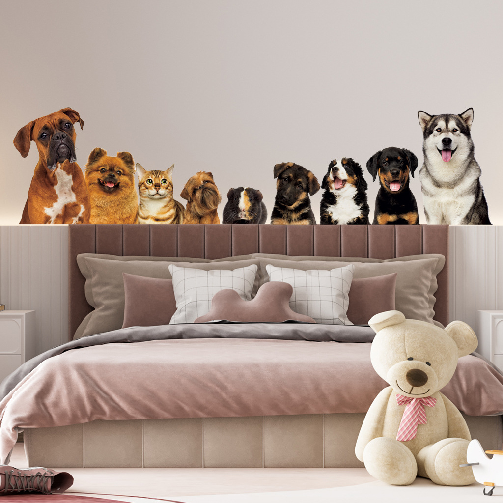 C30 #   9 gatos fofos e cães a - Baby Nursery Wallpaper avaliação e preço
