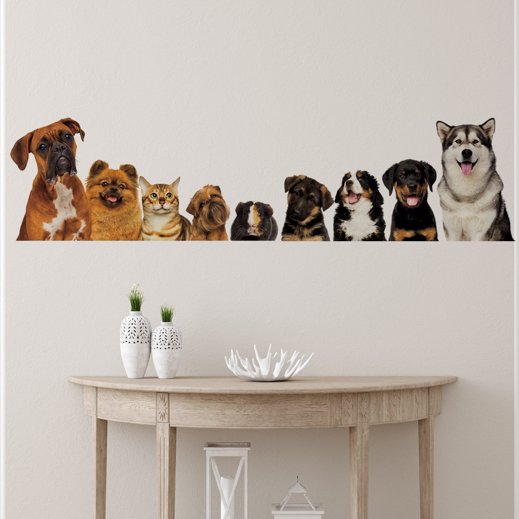 C30 #   9 gatos fofos e cães a - Baby Nursery Wallpaper avaliação e preço