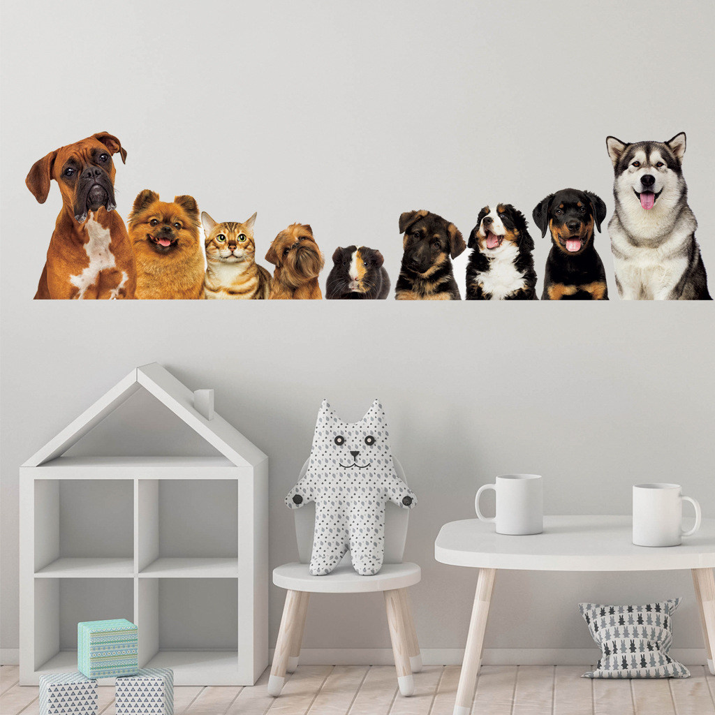 C30 #   9 gatos fofos e cães a - Baby Nursery Wallpaper avaliação e preço