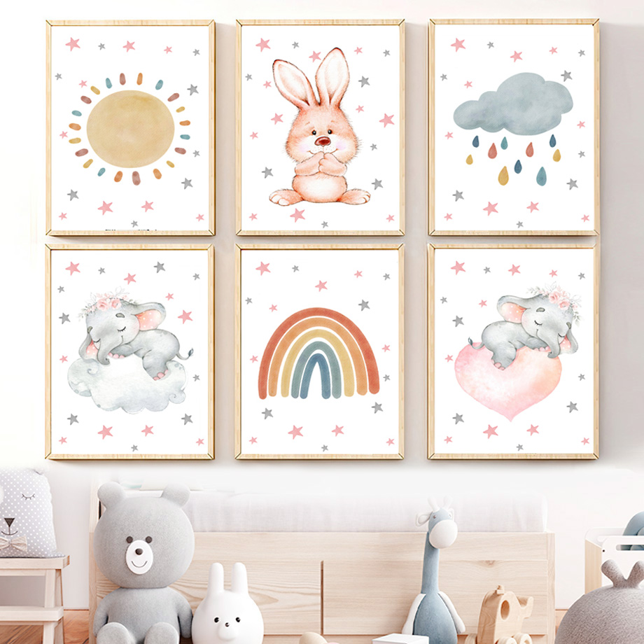Pôster Decorativo em Tela para - Baby Nursery Murals avaliação e preço