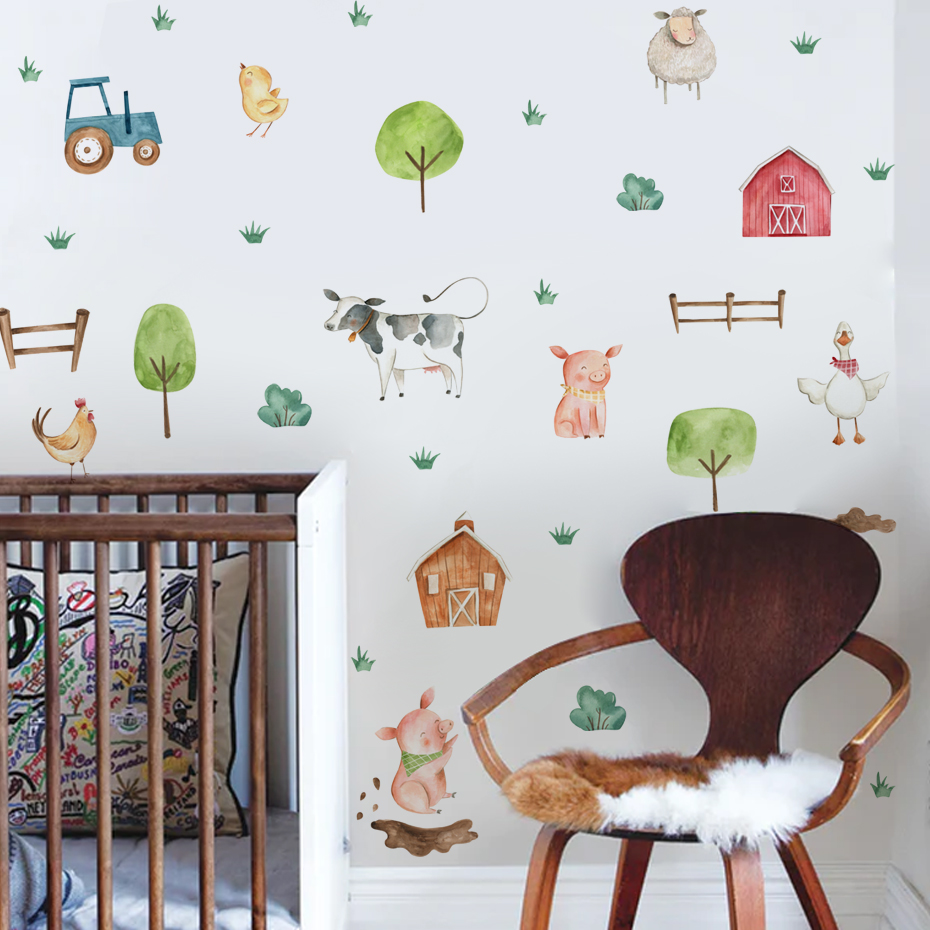 Boho aquarela bonito animais d - Baby Nursery Murals avaliação e preço