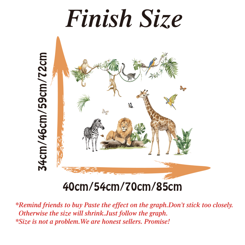 Grande selva animal folhas tro - Baby Nursery Tree avaliação e preço