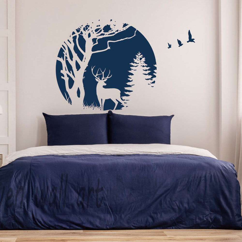 Círculo floresta veados pinhei - Baby Nursery Tree avaliação e preço