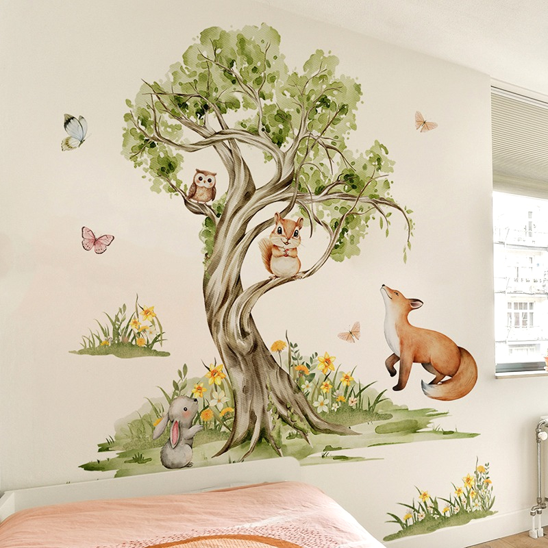 Aquarela floresta grande árvor - Baby Nursery Tree avaliação e preço
