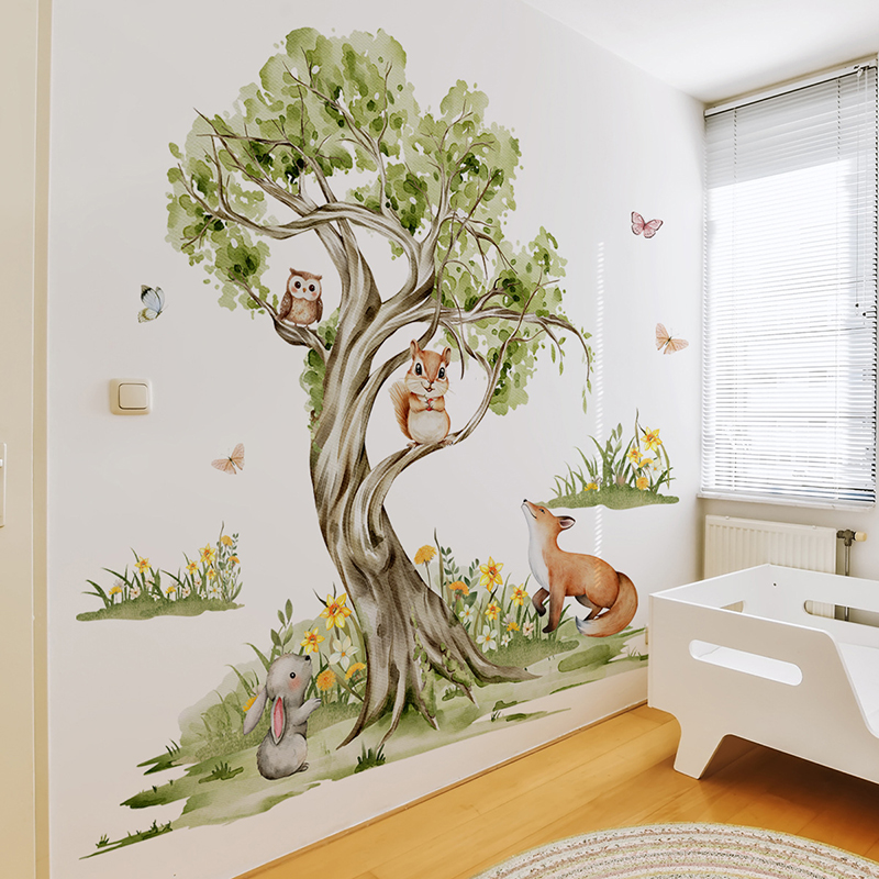 Aquarela floresta grande árvor - Baby Nursery Tree avaliação e preço