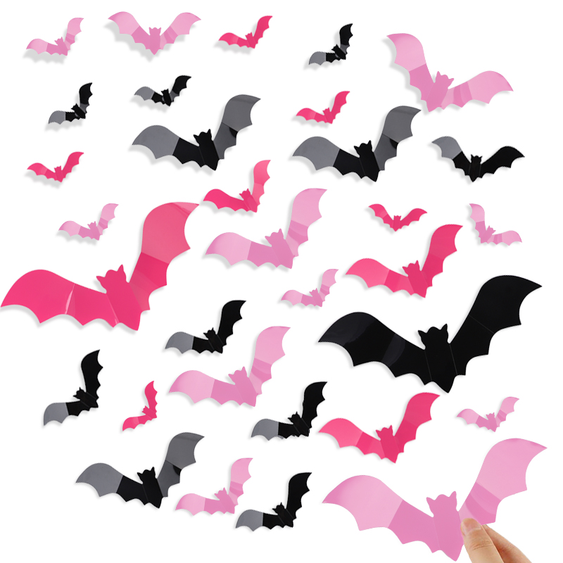 24/48 pçs halloween rosa morce - Baby Nursery Decals avaliação e preço
