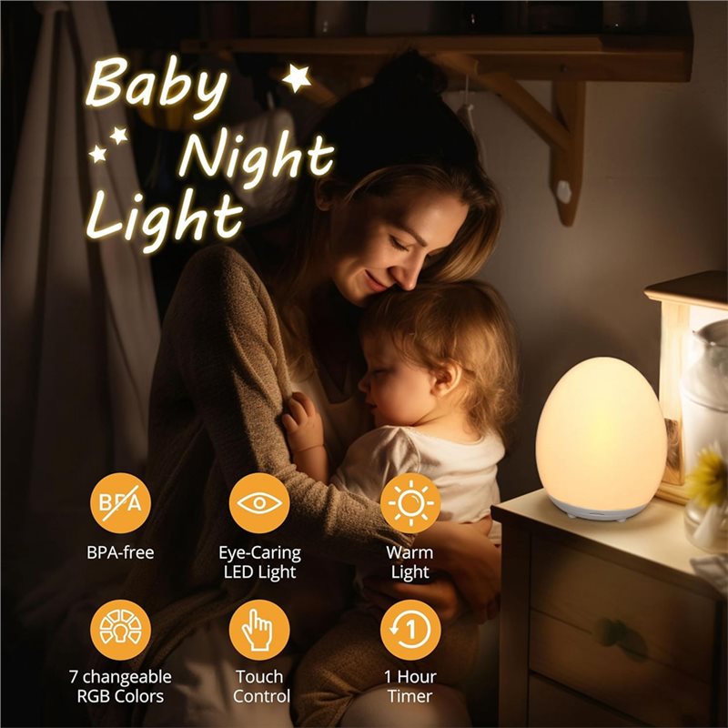 Luz Noturna LED para Bebês ABA - Baby Nursery Hours avaliação e preço