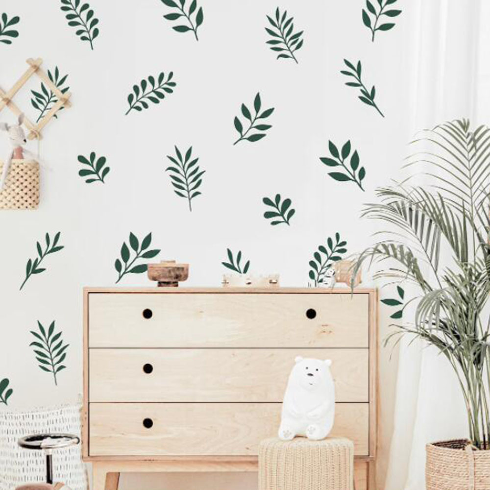 41 pçs folha botânica adesivo  - Baby Nursery Tree avaliação e preço