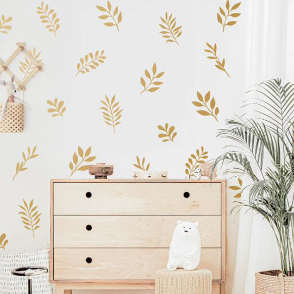 41 pçs folha botânica adesivo  - Baby Nursery Tree avaliação e preço