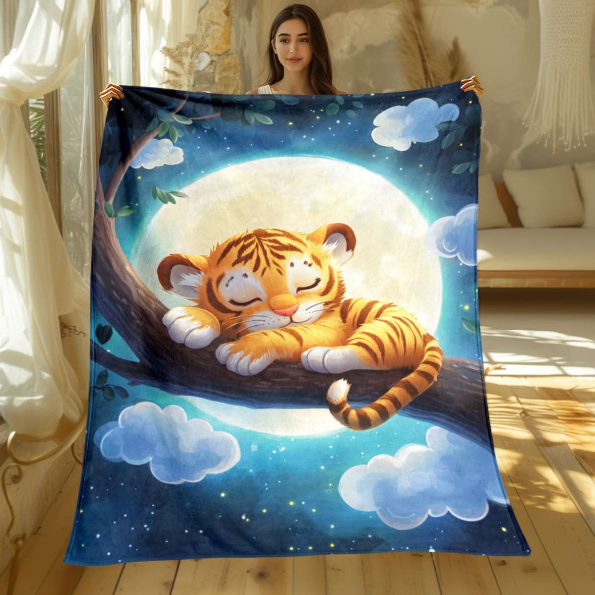 Bonito dormindo tigre no galho - Baby Nursery Tree avaliação e preço