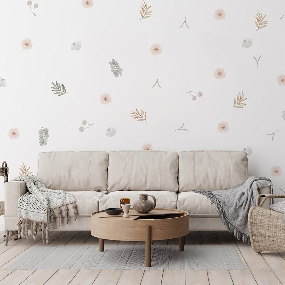 Boho folhas botânicas diy deca - Baby Nursery Murals avaliação e preço