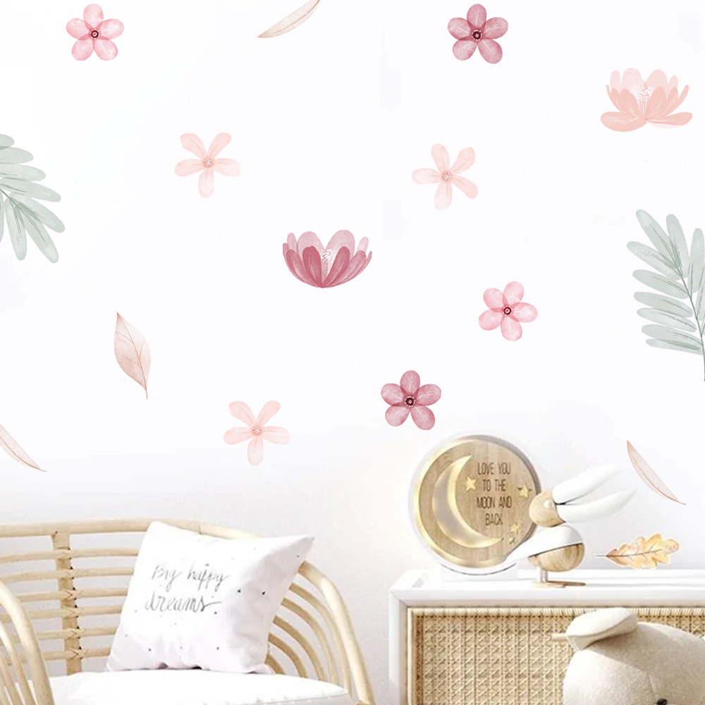 Boho folhas botânicas diy deca - Baby Nursery Murals avaliação e preço
