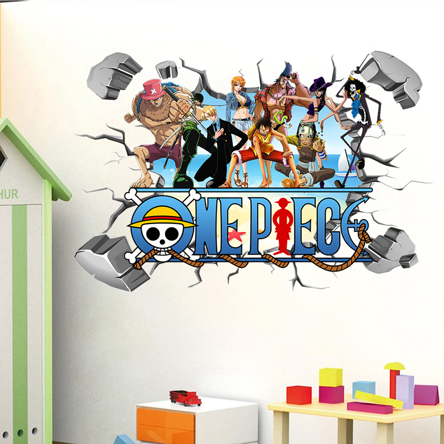 Adesivos de Parede 3D do Luffy - Baby Nursery Decals avaliação e preço