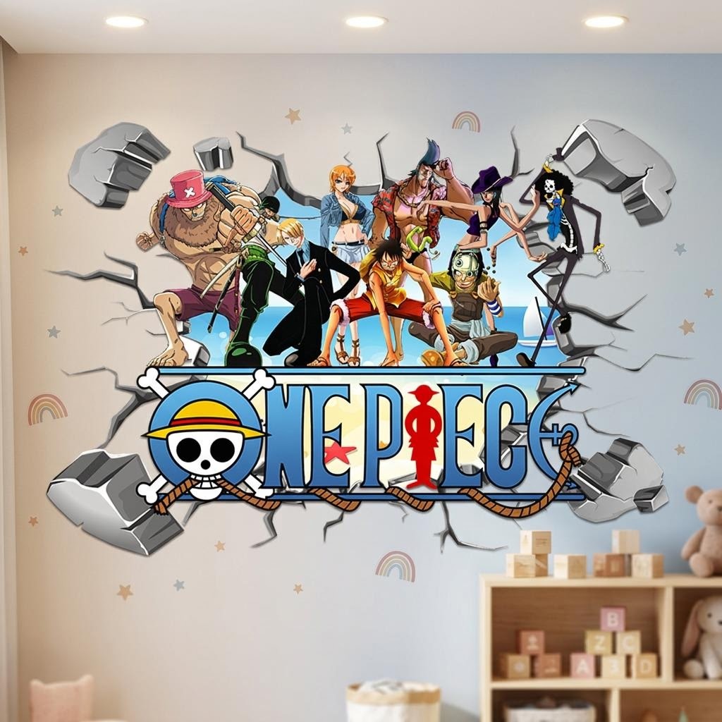 Adesivos de Parede 3D do Luffy - Baby Nursery Decals avaliação e preço