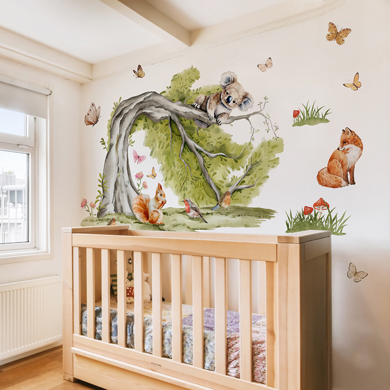 Selva grande árvore animais ad - Baby Nursery Tree avaliação e preço