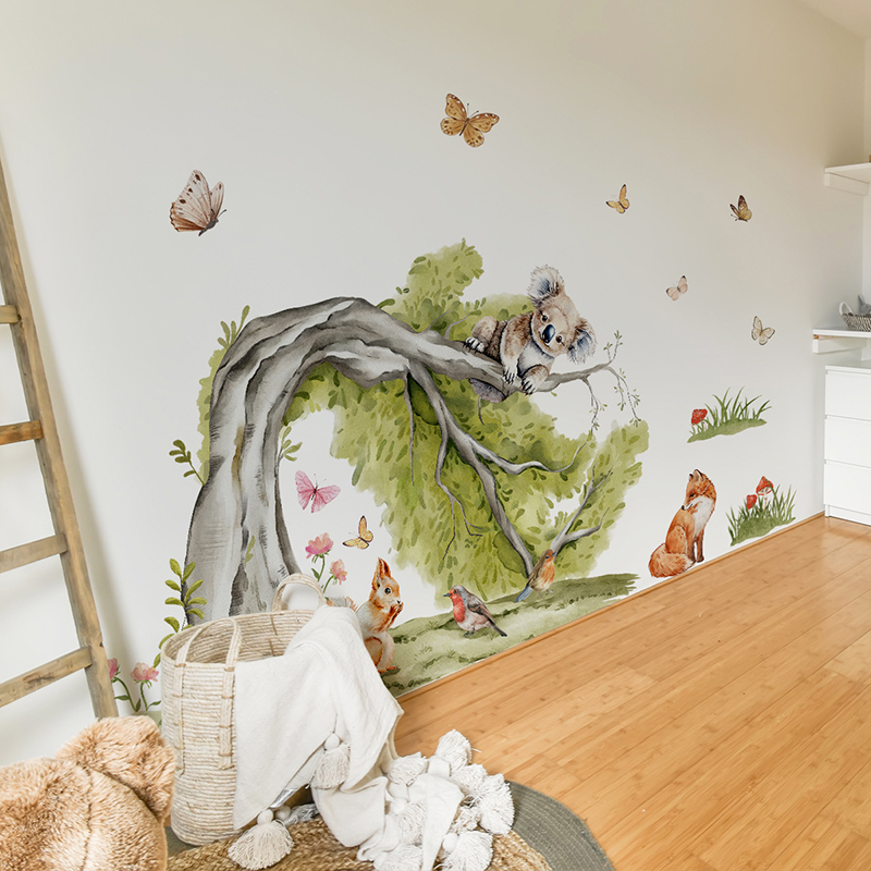 Selva grande árvore animais ad - Baby Nursery Tree avaliação e preço