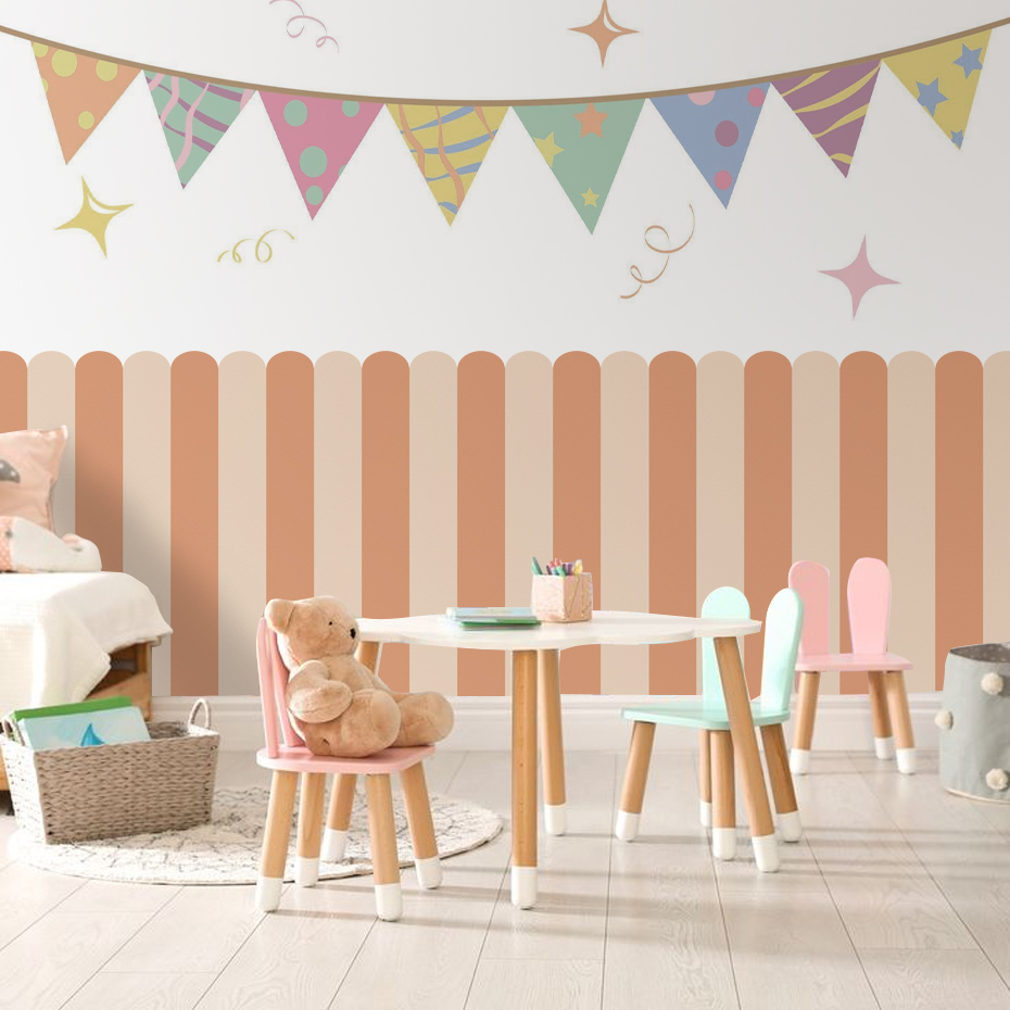 Multicolorido vertical listrad - Baby Nursery Decals avaliação e preço